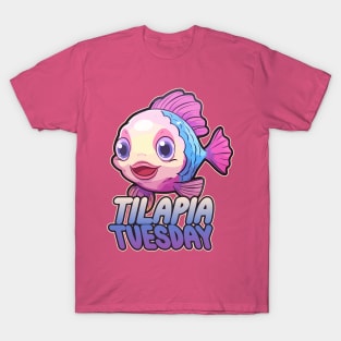 Tilapia Tuesday Fun Foodie Kawaii Fish T-Shirt